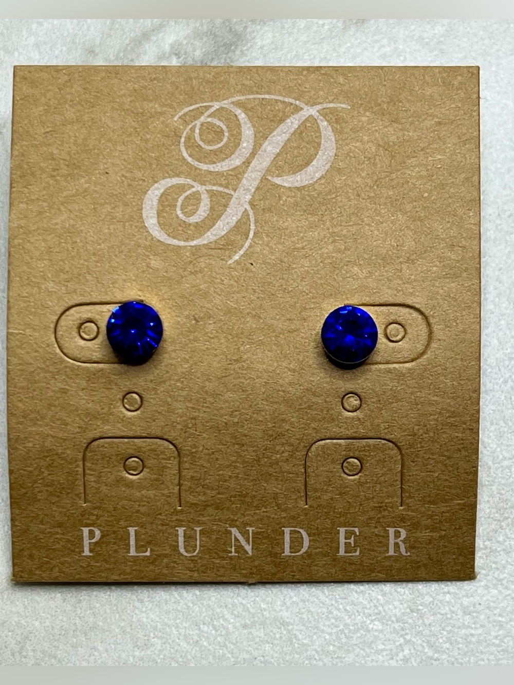 🆕 Plunder Deep Blue Stud Earrings